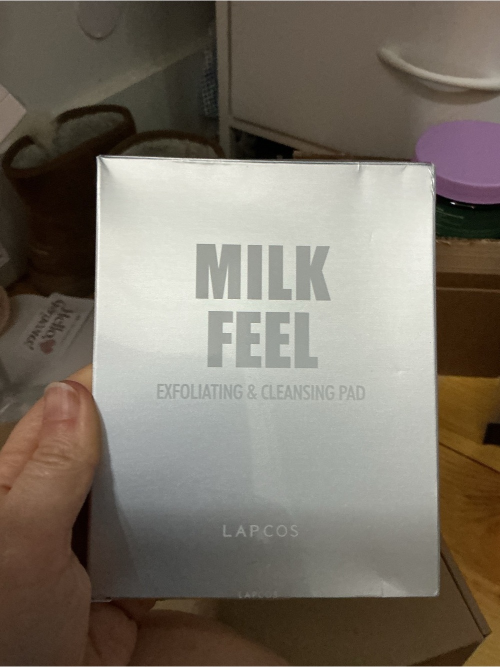 Lapcos Milk Feel Exfoliating & Cleansing Pad — Silver